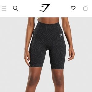 Gymshark Adapt Animal Seamless Cycling Shorts-Black